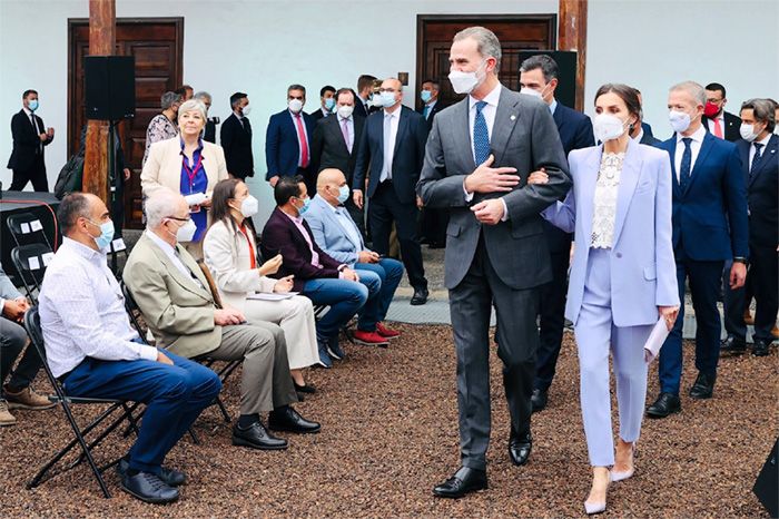 Los reyes Felipe y Letizia, en La Palma