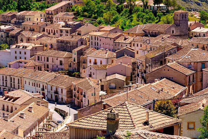 Vista aérea de Sepúlveda en Segovia