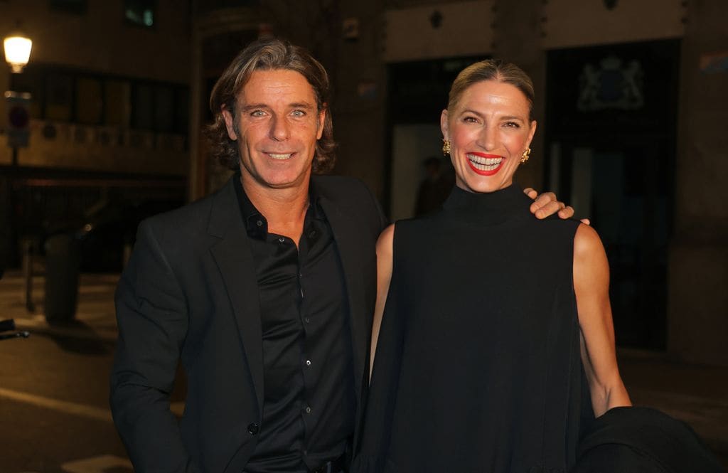 David Ascanio and Laura Sánchez attend Bibiana Fernández's 70th birthday party on February 13, 2024, in Madrid