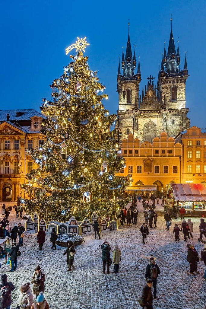 Praga en Navidad, plaza de la Ciudad Vieja