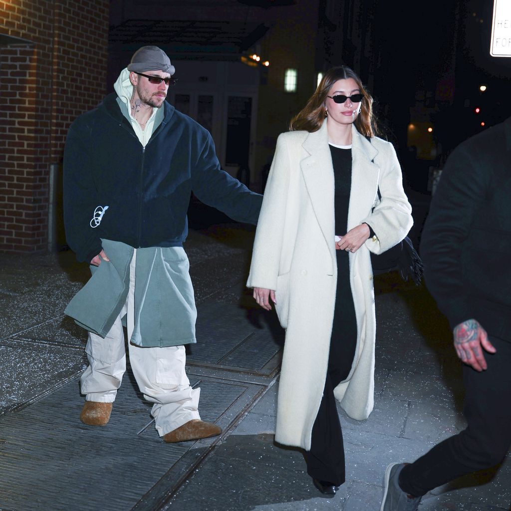 Justin Bieber and Hailey Bieber are seen on February 05, 2025 in New York City.  (Photo by XNY/Star Max/GC Images)