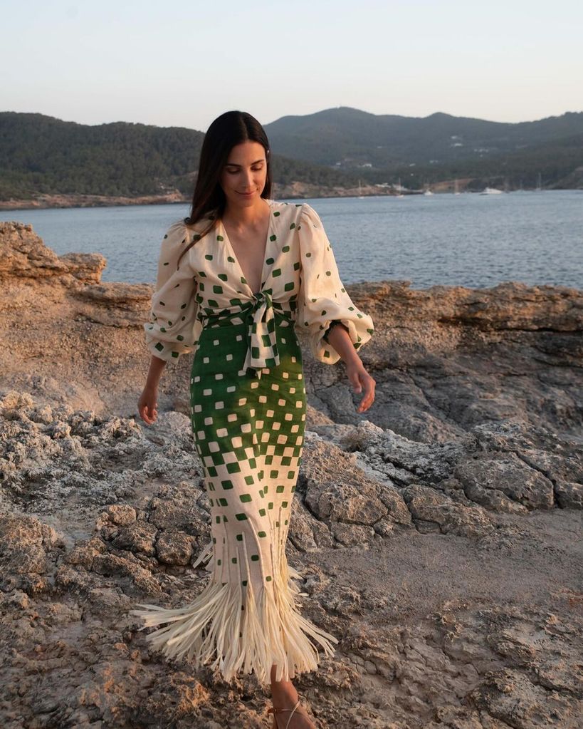 Sassa de Osma con vestido en Ibiza 