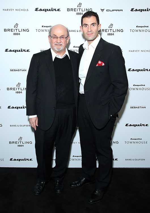 Salman Rushdie y su hijo