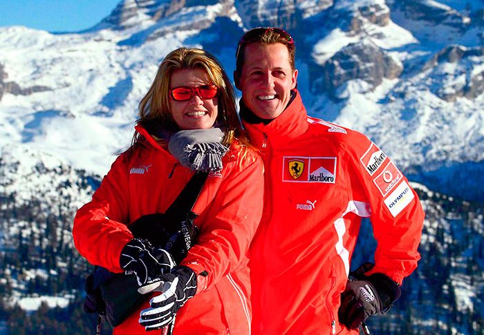 Michael Schumacher with his wife Corinna