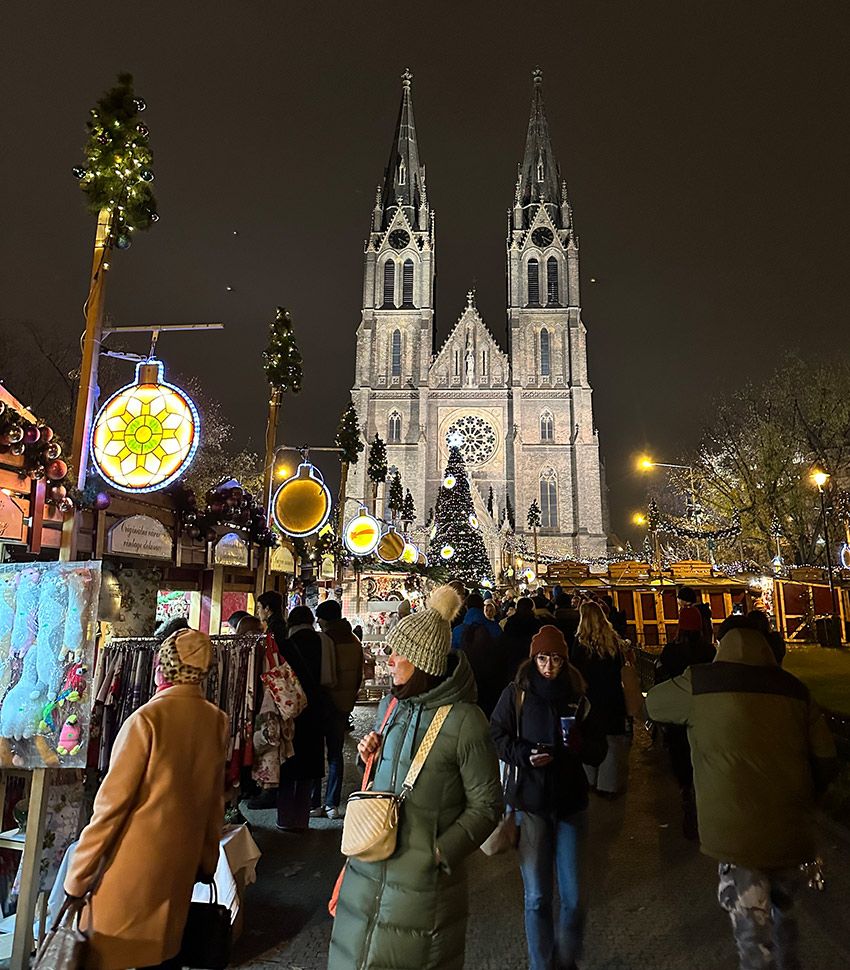 Mercadillo de navidad de la plaza de la Paz de Praga