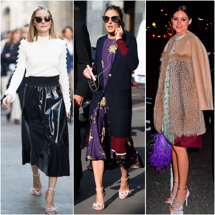 Olivia Palermo look plumas