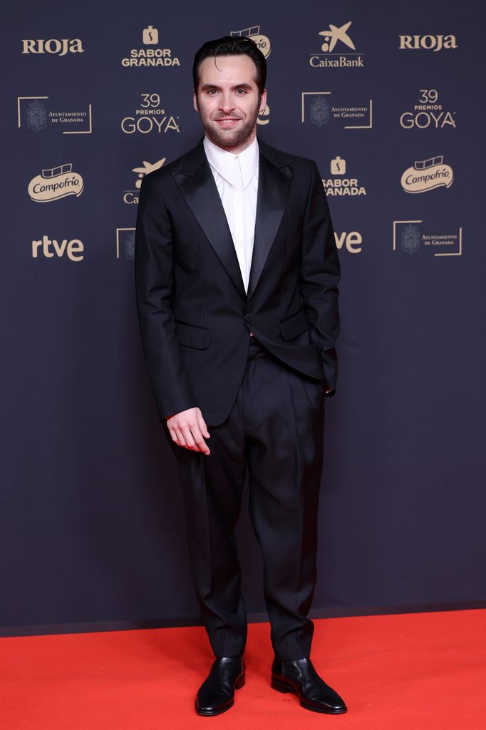 Ricardo Gómez en la alfombra roja de los premios Goya 2025