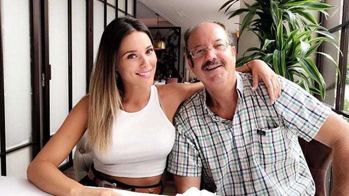 Lorena Gómez y su padre