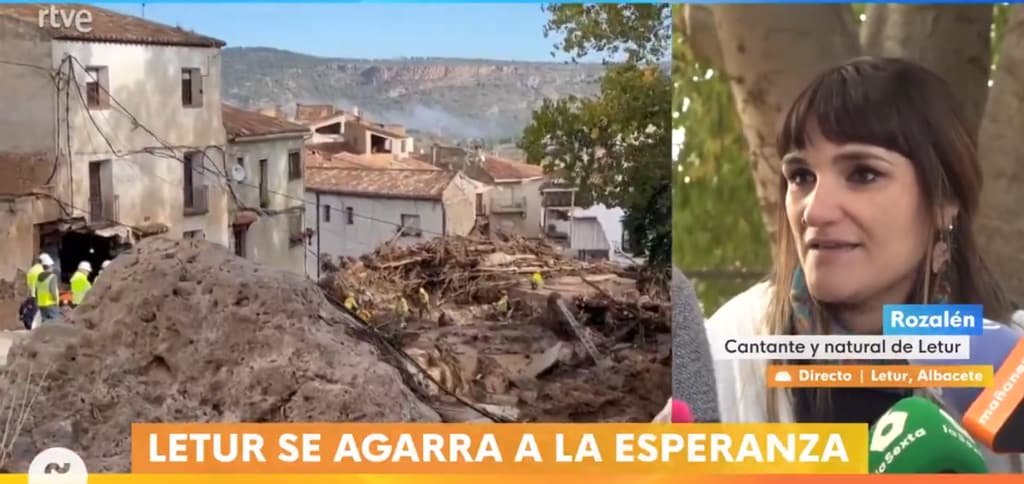 Rozalén, devastada por la tragedia de su pueblo, Letur