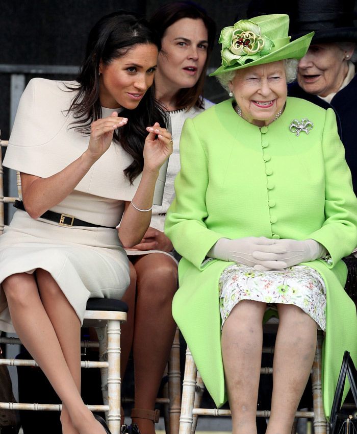 Meghan Markle con Isabel II