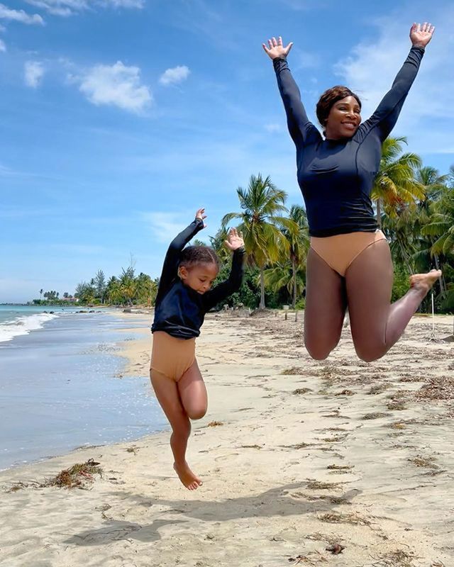  Serena Williams con su hija Olympia 