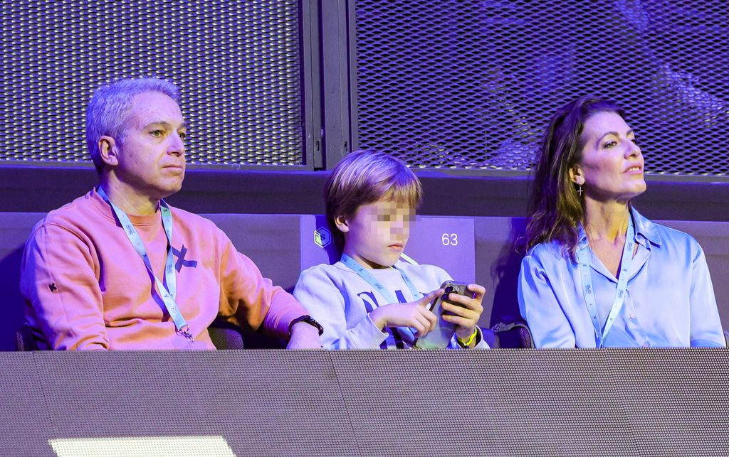 Vicente Vallés y Ángeles Blanco en la final del Hexagon Cup padel en Madrid. 2 de febrero de 2025