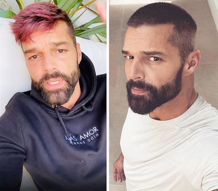 Ricky Martin se tiñe el pelo, imitando a uno de sus hijos