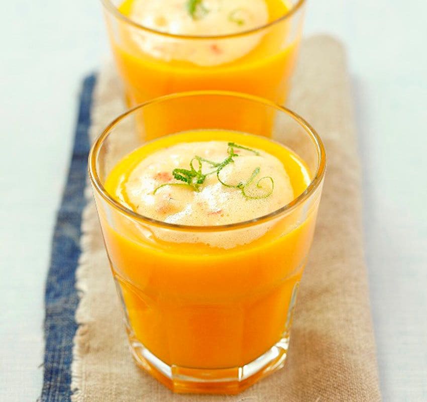 crema fria zanahoria mango