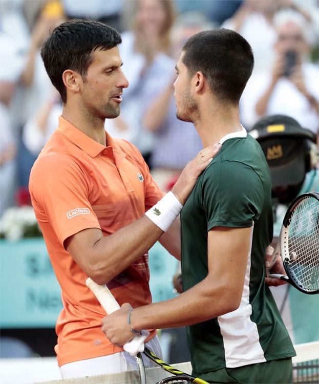 Carlos Alcaraz y Novak Djokovic