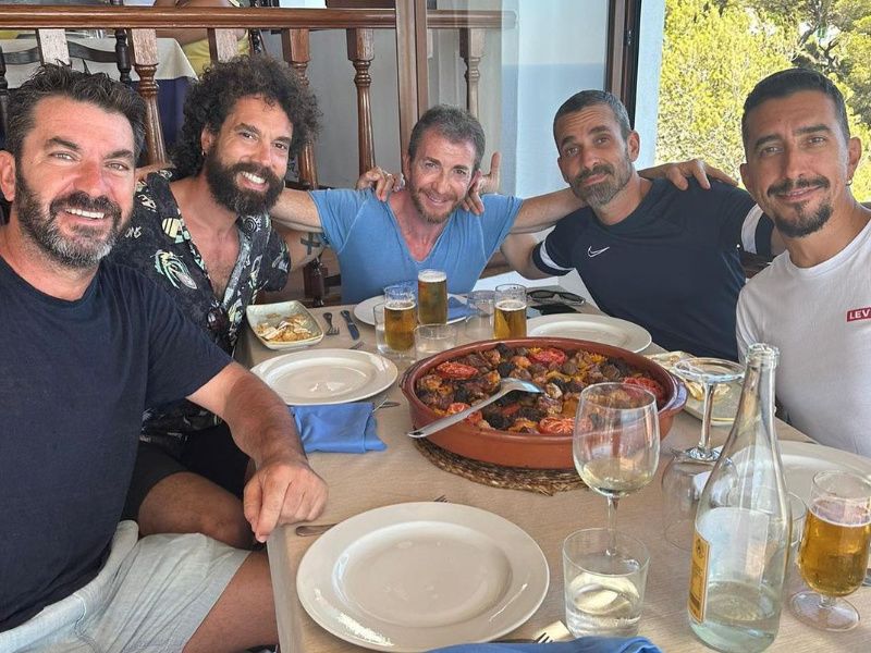 Pablo Motos comiendo un arroz en Jávea