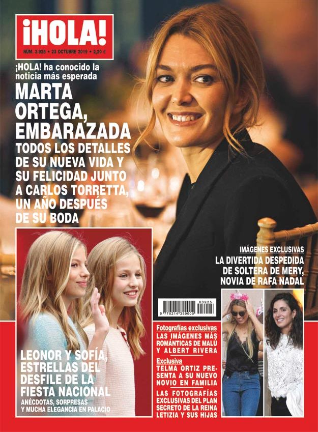 Portada de ¡Hola! con el embarazo de Marta Ortega