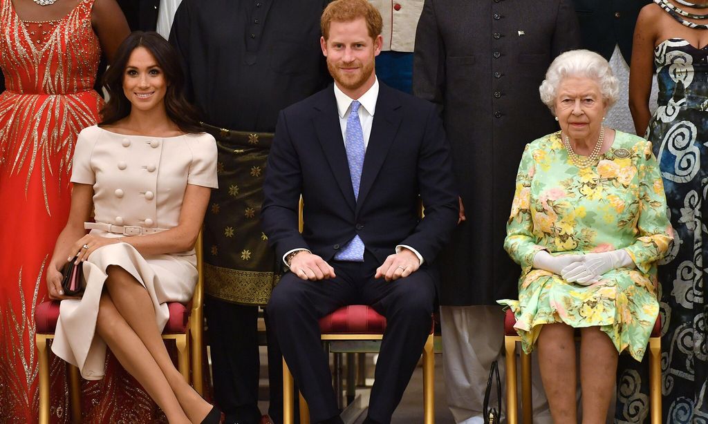 Meghan, Duchess of Sussex, Prince Harry, Duke of Sussex and Queen Elizabeth II