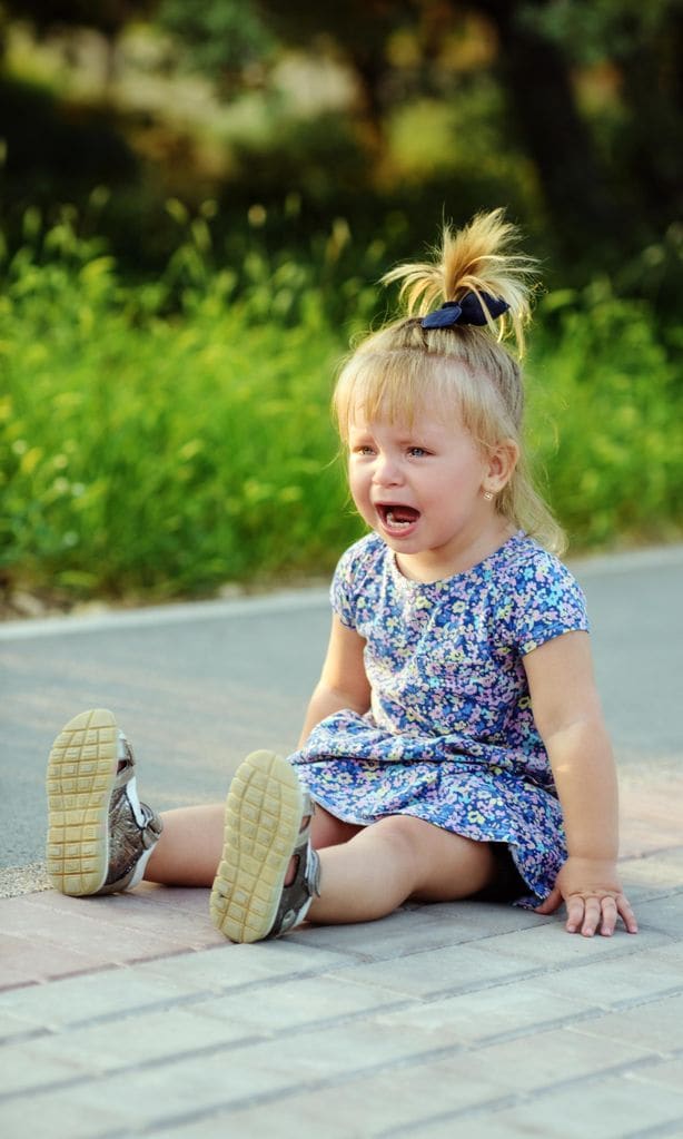 Niña con rabieta