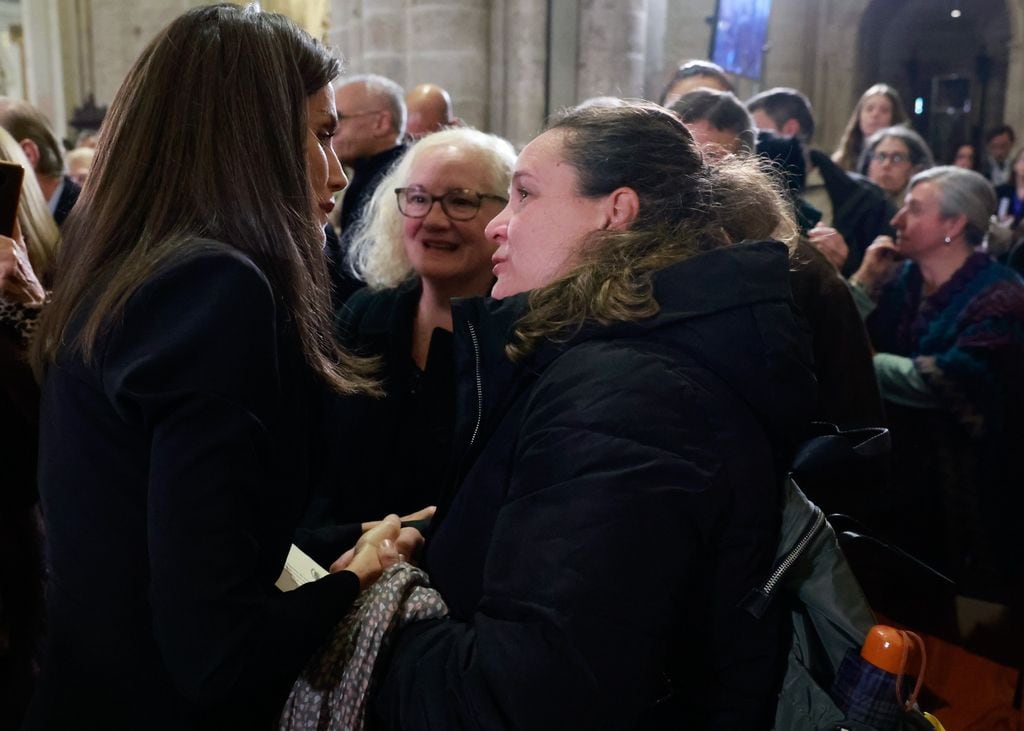 La Reina Letizia en la misa conmemorativa a las víctimas de la DANA de Valencia