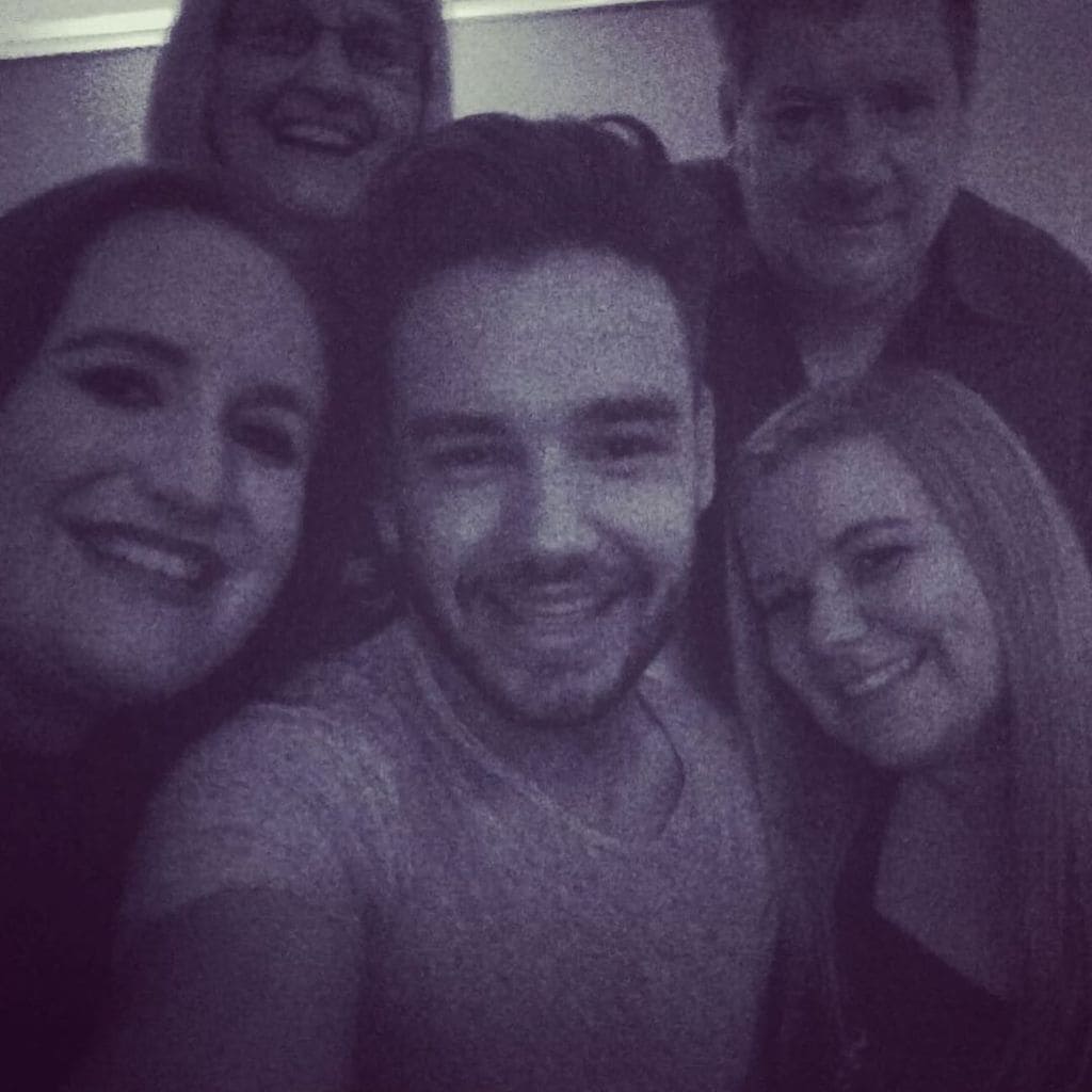 Liam Payne con su familia