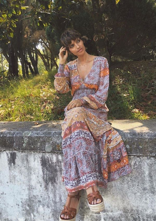 Sara Carbonero con vestido 'boho'