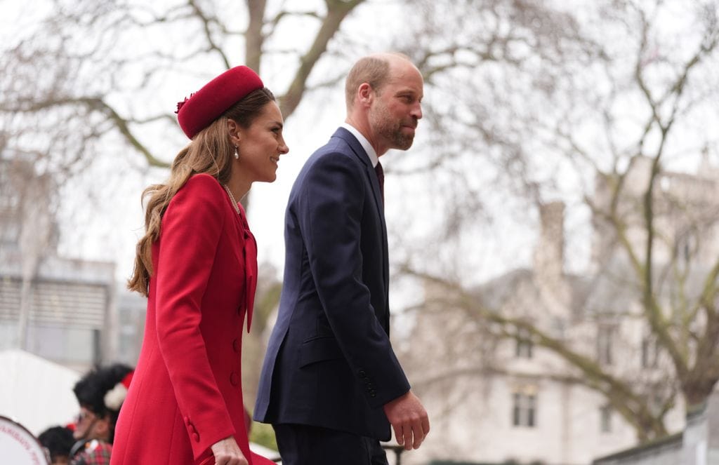 Kate Middleton y el príncipe Guillermo en el día de la Commonwealth 2025