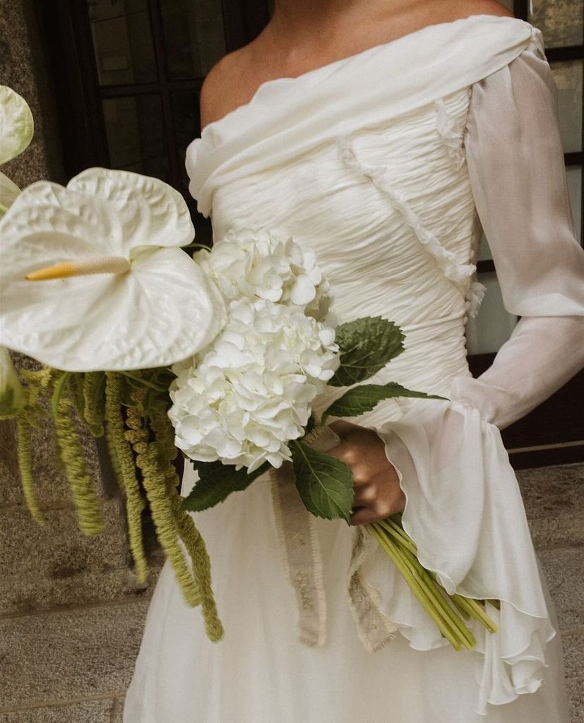 Ramos de novia blancos anturium