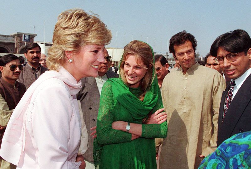 Imran Khan, Jemima Goldsmith y Diana de Gales