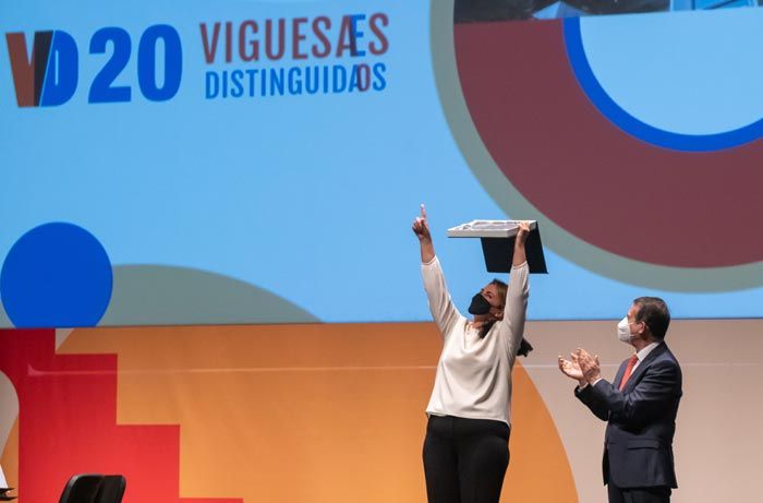 Carlota Corredera en Vigo (con Abel Caballero)