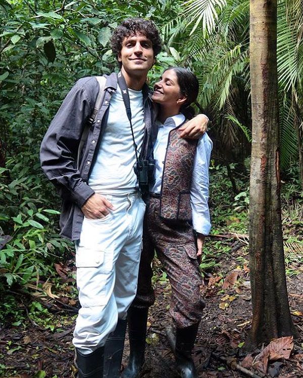 María García de Jaime y Tomás Páramo en la selva