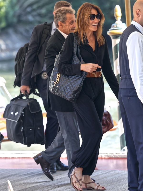 Carla Bruni y Nicolas Sarkozy en el Festival de Venecia