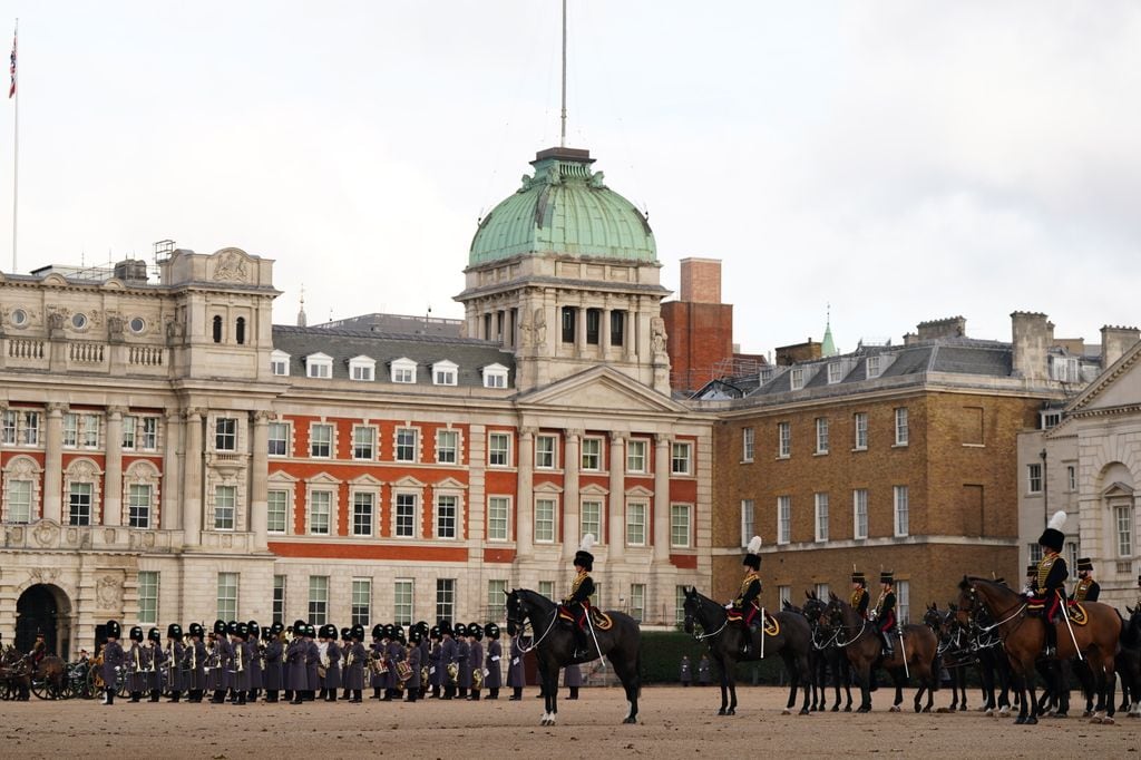 Guardias para la visita de Estado del Emir de Catar a REino Unido el 3 de diciembre de 2024