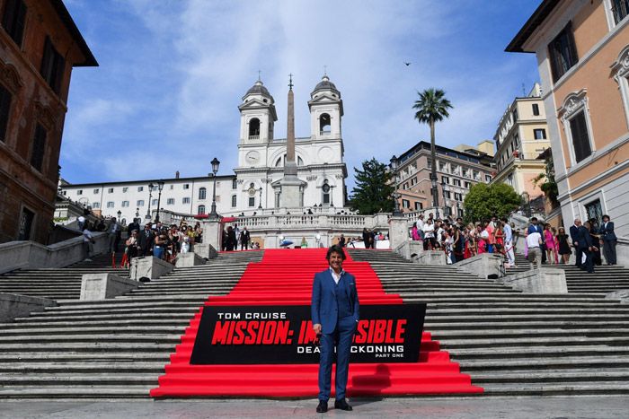 Tom Cruise en el estreno mundial de 'Mision imposible 7' en Roma