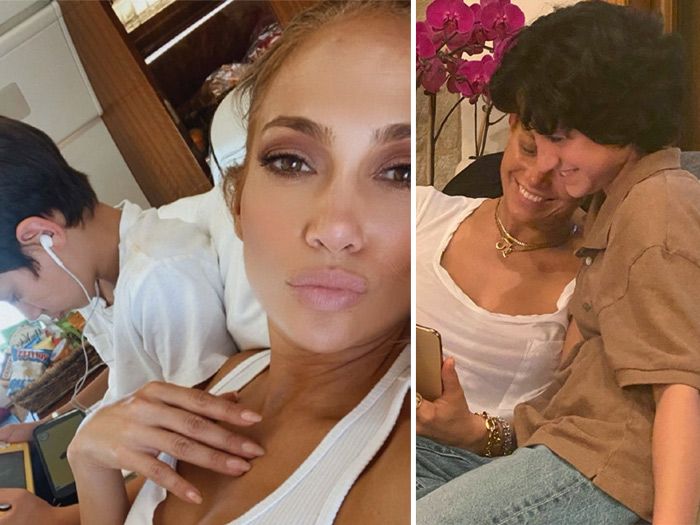 Jennifer Lopez con sus hijos