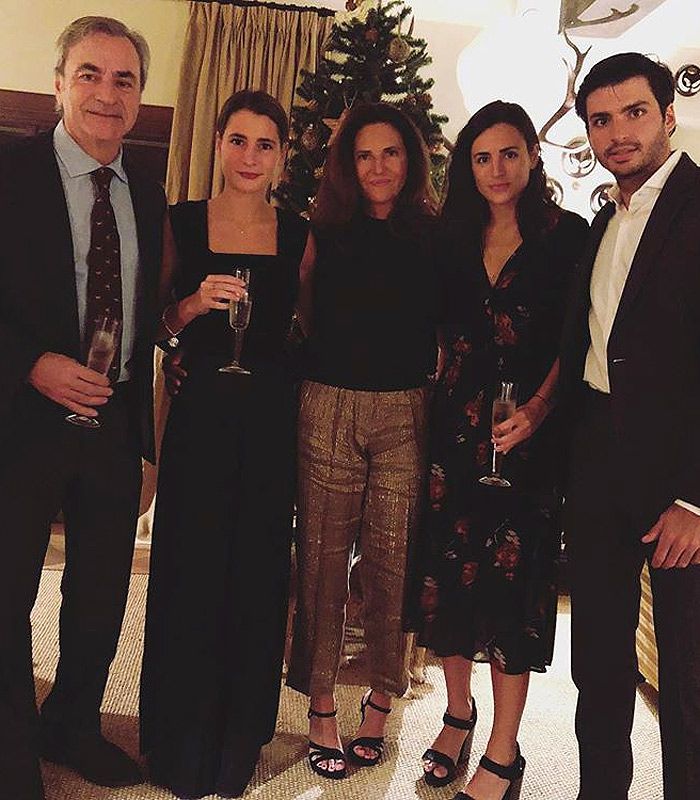 Carlos Sainz con su familia