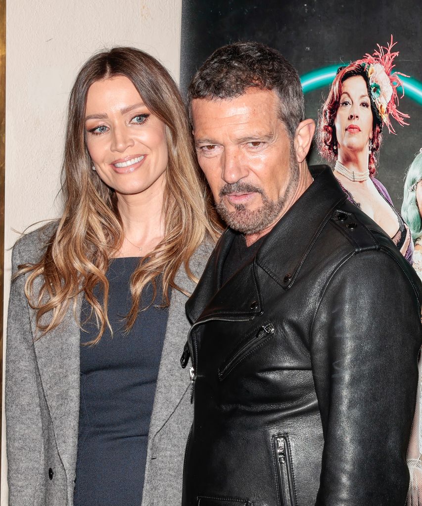 Nicole Kimpel y Antonio Banderas en el estreno de 'Gypsy' en Madrid