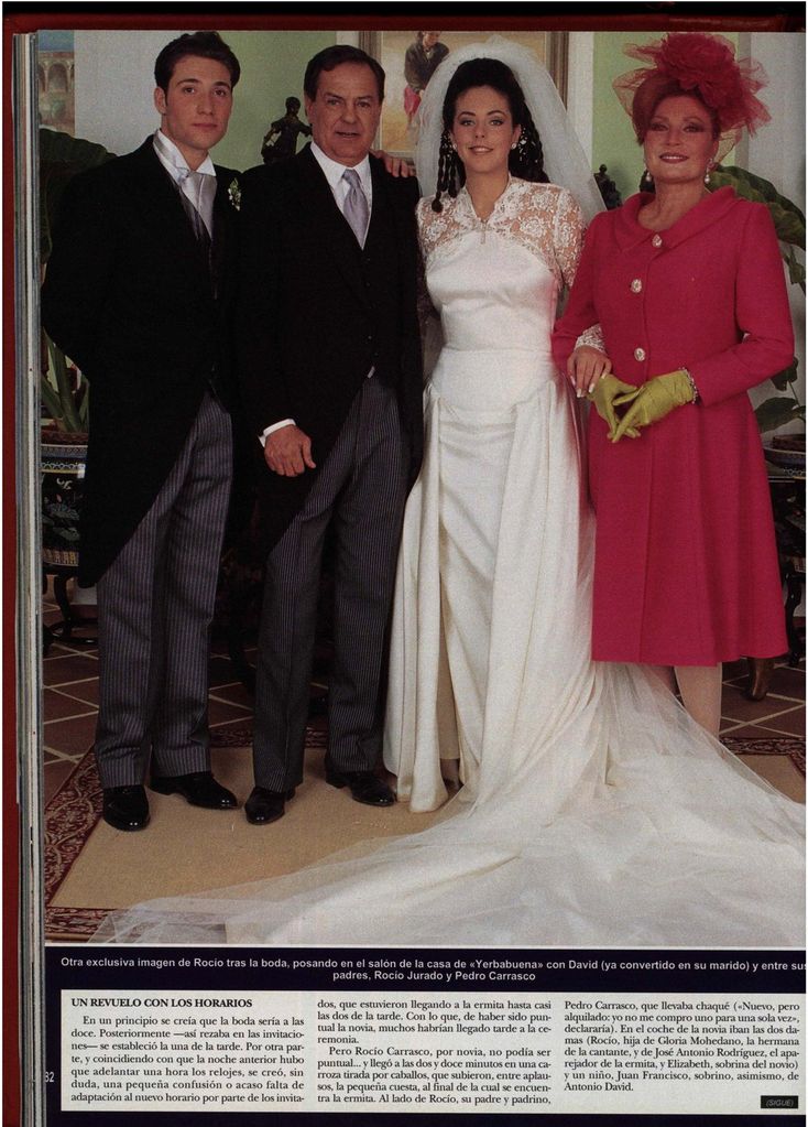 PDF. Reportaje. 31/03/1996. Finca Yerbabuena. Boda de Rocío Carrasco y Antonio David Flores. Hola 2.696 .11 abril 1996