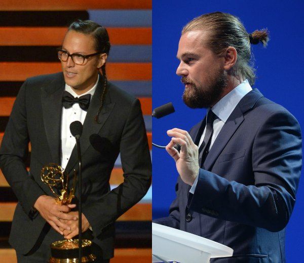 También Leonardo DiCaprio, que lució sin complejos su top-knot durante el verano de 2014.
