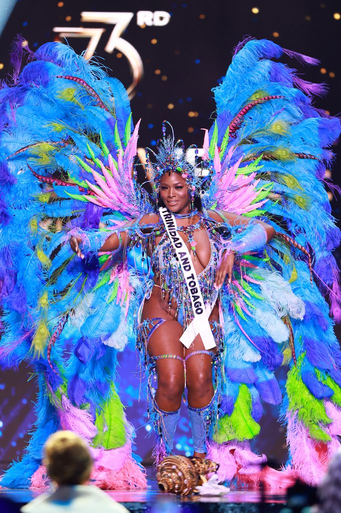 MEXICO CITY, MEXICO - NOVEMBER 14: Miss Trinidad and Tobago Jenelle Thongs participates in the The 73rd Miss Universe Competition - Preliminary Competition at Arena Ciudad de Mexico on November 14, 2024 in Mexico City, Mexico. (Photo by Hector Vivas/Getty Images)