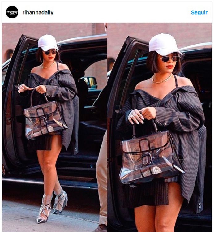 Rihanna tendencias look plástico 