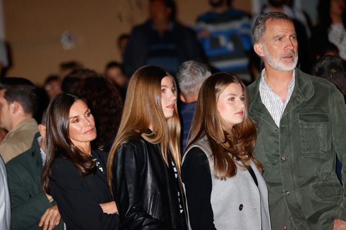 Los Reyes y sus hijas este sábado en Chinchón