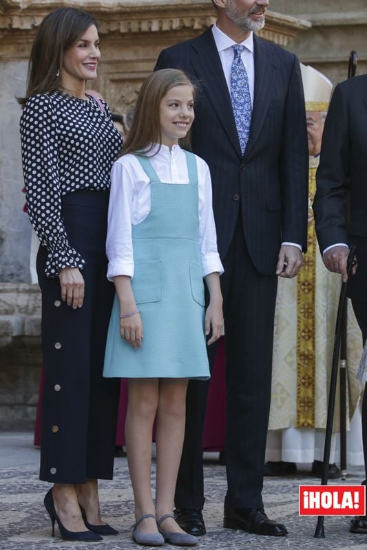 La Reina Letizia en la Misa de Pascua