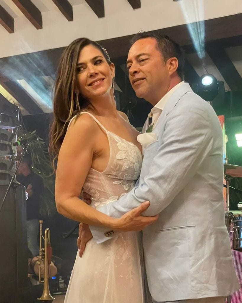 La colombiana Ximena Díaz contrajo matrimonio con Juan Manuel.