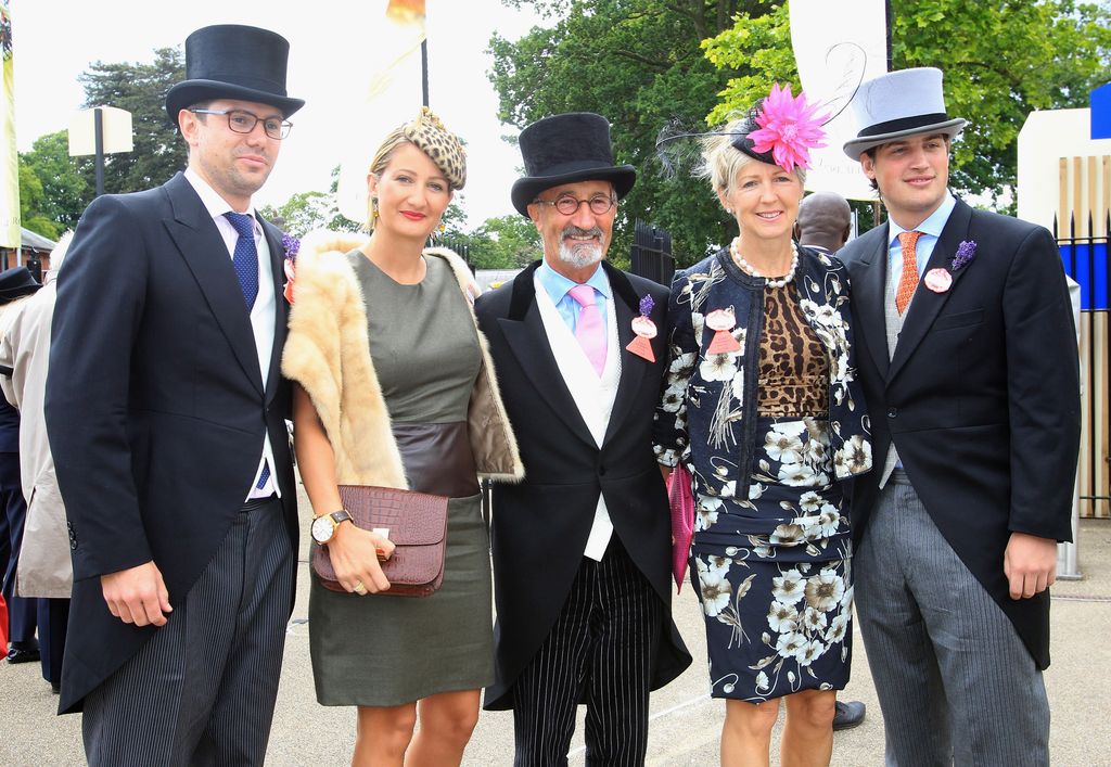 Eddie Jordan con su mujer, Marie, y sus hijos