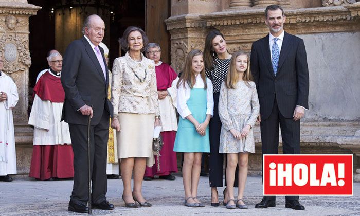 La Familia Real en la Misa de Pascua