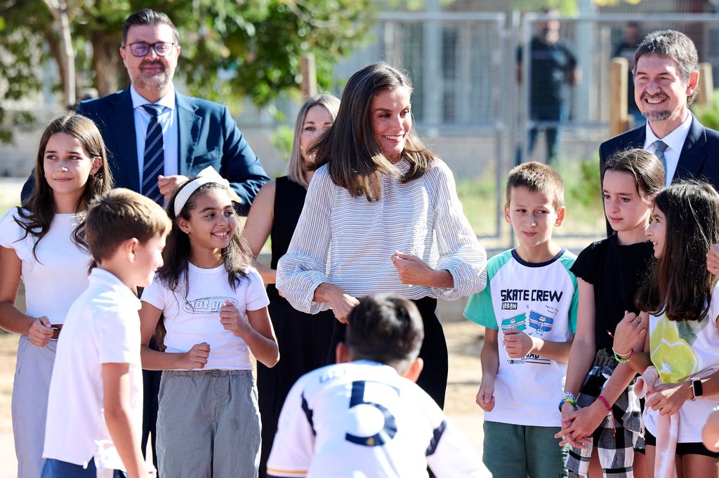 La reina Letizia en la apertura del curso escolar 2024/2025 en Azuqueca de Henares, Guadalajara. 11 de septiembre de 2024