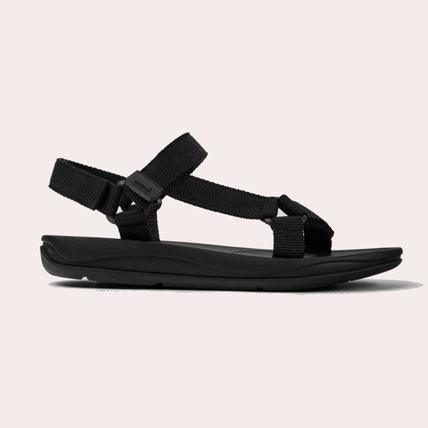 sandalias negra velcro