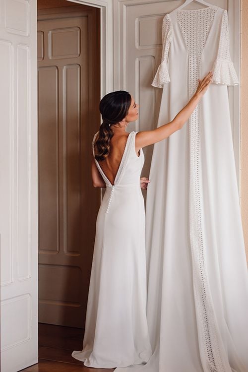 Vestido de novia de dos piezas de María Baraza