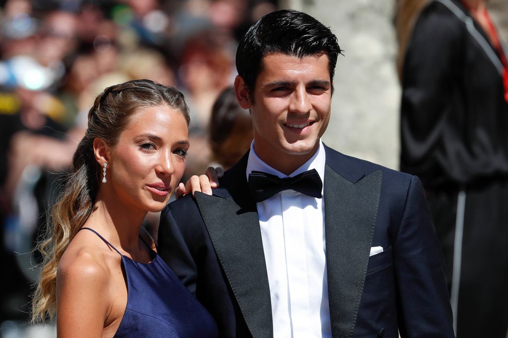 Alice Campello y Álvaro Morata en la boda de Sergio Ramos en 2019